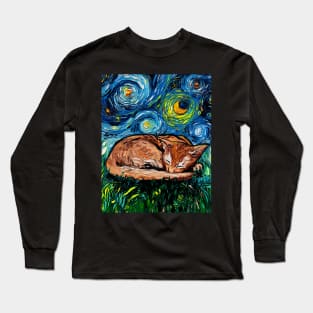 Sleepy Abyssinian Night Long Sleeve T-Shirt